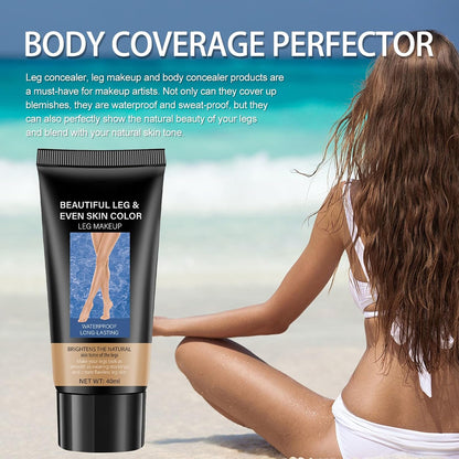 Leg Makeup Waterproof No Transfer, Leg Make Up to Cover Veins, Concealer Full Coverage, Body Concealer, Tattoo Cover Up Makeup, Even Skin Tone, Easy Application(03 Brown Color,40ml)