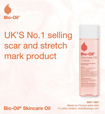 Bio Oil Body Skin Care Oil (125ml) - Firming Skincare That Reduces Appearance Of Stretch Marks &amp; Scars - Grease Free Moisturiser Lotion - With Vitamin E &amp; Vitamin A