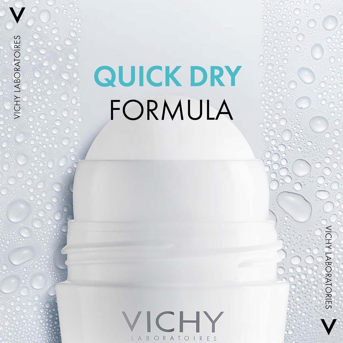 Vichy Deodorant 48 Hr Anti-Perspirant Roll-On For Daily Use on Sensitive Skin, No Trace, White Marks or Yellow Stains, Hypoallergenic, Paraben Free, and Alcohol-Free, 50ml