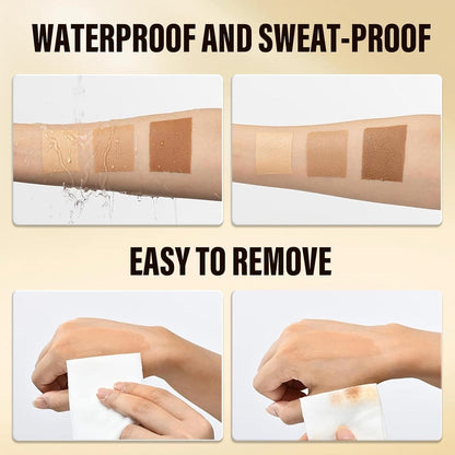 Leg Makeup Body Coverage Perfector, Body Perfector Cream and Brush, Waterproof Tattoo Cover Up Cream, Medium Glow, 100ml, Long-lasting (02- Medium Glow)