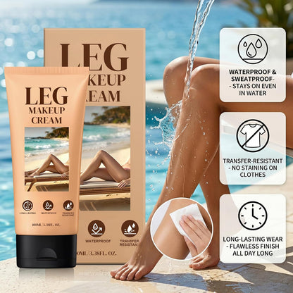 Body Coverage Perfector Waterproof, Leg Makeup&amp;Tattoo Cover Up Cream, All Over Complexion Perfector, 48H Long Lasting Wear,Lightweight Full Coverage Leg Make Up to Cover Veins, Scars, Tattoos (#02)