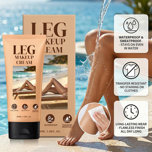 Body Coverage Perfector Waterproof, Leg Makeup&amp;Tattoo Cover Up Cream, All Over Complexion Perfector, 48H Long Lasting Wear,Lightweight Full Coverage Leg Make Up to Cover Veins, Scars, Tattoos (#02)