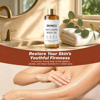 Skincu Anti-Aging Body Oil, 2026 Skincu Glow Remedy Oil Skin Tightening, 100% Plant-Based Formula, Lightweight Non Greasy Moisturising 100ML (1 bottle)