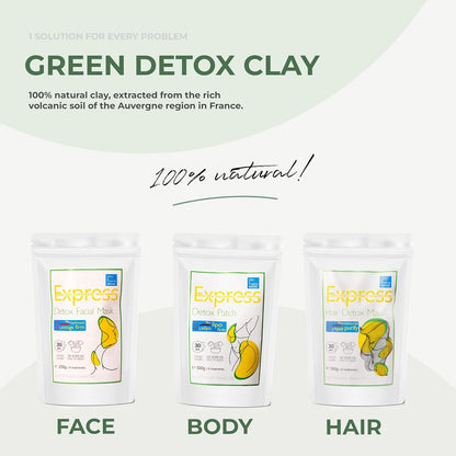 Bio Organic Green Clay Powder, 100% Natural, Green Clay for DETOX, Firming Body Wrap, Skin Exfoliating, Natural Skin Care, Cellulite Clay - 500 g