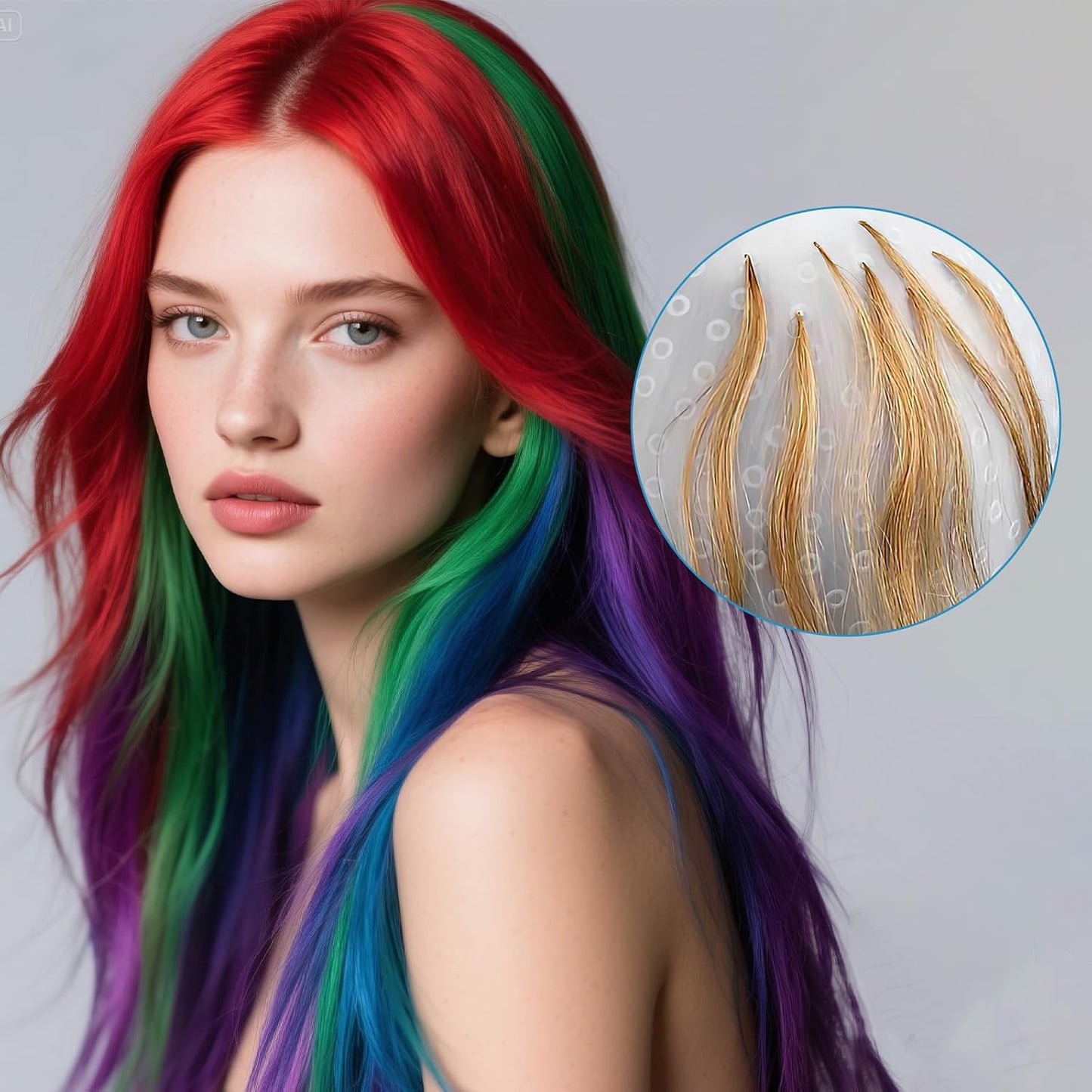 Pre-punched with Holes Silicone Highlight Caps Hair Color Set with Coloring Hair Hook, Reusable Hair Tools for Salon &amp; Home Use, DIY Hair Dyeing Tools for Women &amp; Men (2)