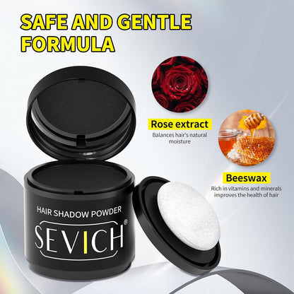 Sevich Hairline Powder 10g Large Capacity,Instantly Conceals Hair Loss,Root Touch up Powder,Hair Shadow Toppers for Women &amp; Men Thinning Gray Hair,48H Makeup Lasting,1 Box = 2.5 Boxes,Dark Brown