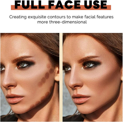 Baked Bronze Contour Cream,Face Contour Palette Powder,Long-Lasting | Mousse Texture | Three Dimensional Grooming | Ultra-Fine Lightweight | Easy to Sculpt the Face（01# 10G）
