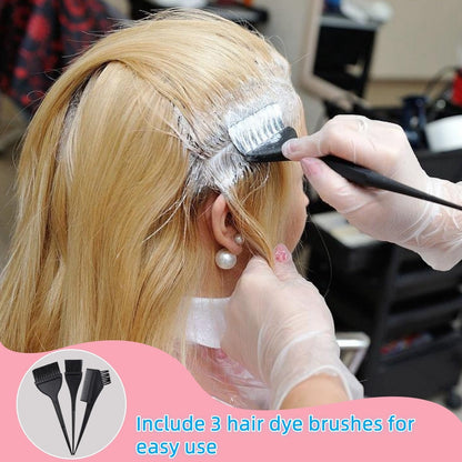 Silicone Highlight Hair Cap with Hole Position, Professional Reusable Hair Coloring Cap with Crochet and Brushes, Salon Hairdressing Dyeing Tools for Women Men