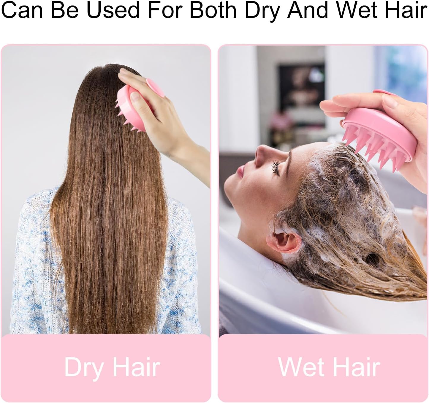 Hair Oil Applicator Set, 3 Pieces Hair Coloring Brush Bottle with Graduated Scale, 1 Scalp Massage Brush,for Hair Root Color