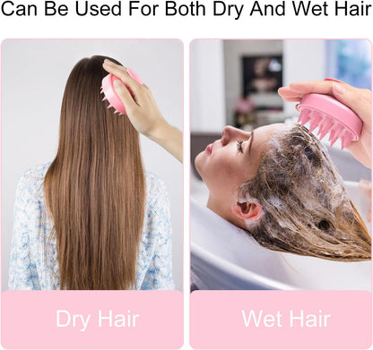Hair Oil Applicator Set, 3 Pieces Hair Coloring Brush Bottle with Graduated Scale, 1 Scalp Massage Brush,for Hair Root Color