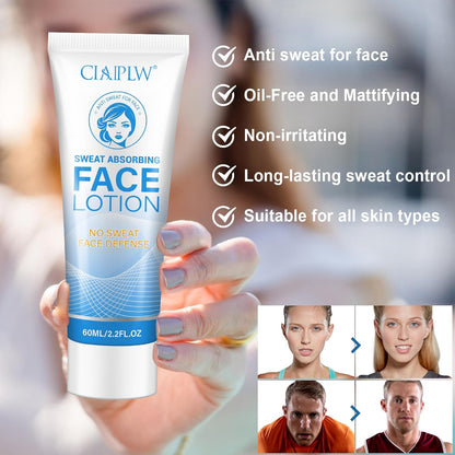 Sweat Absorbing Face Lotion, Antiperspirant for Face, Prevent Excess Facial Sweating and Facial Shining, Block Sweat and Oily Skin Control, Anti Sweat Cream For Women and Men, 60ml