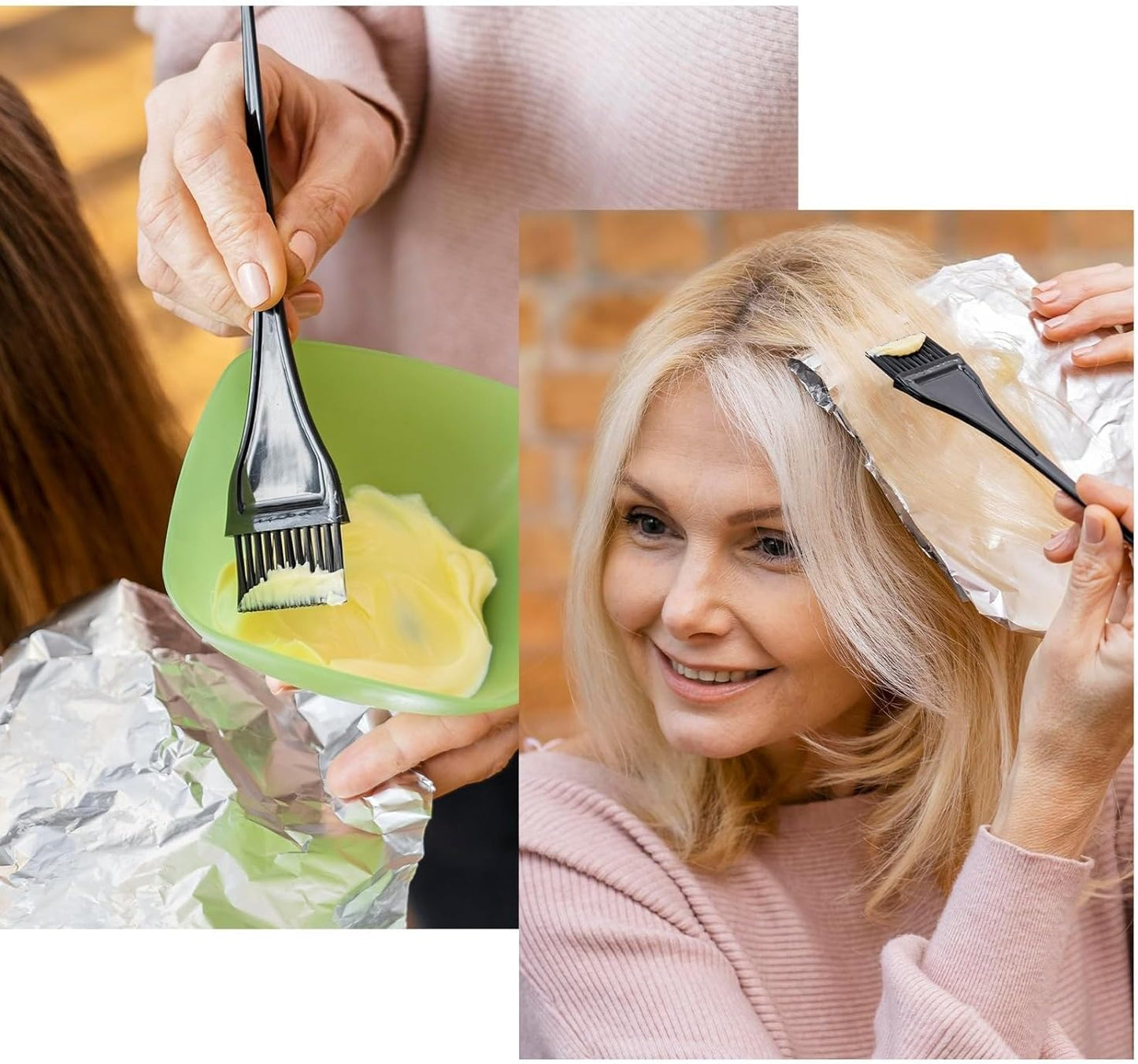 Classic Hair Dye Brush - 3Pcs Hair Dyeing Comb Brush - Hair Tint Brush for Highlight Kit - Hair Dye Brushes Tool Set - Hair Dye Tool - Tinting Brush for Bleach Hair Dye,Hair Colouring Brush