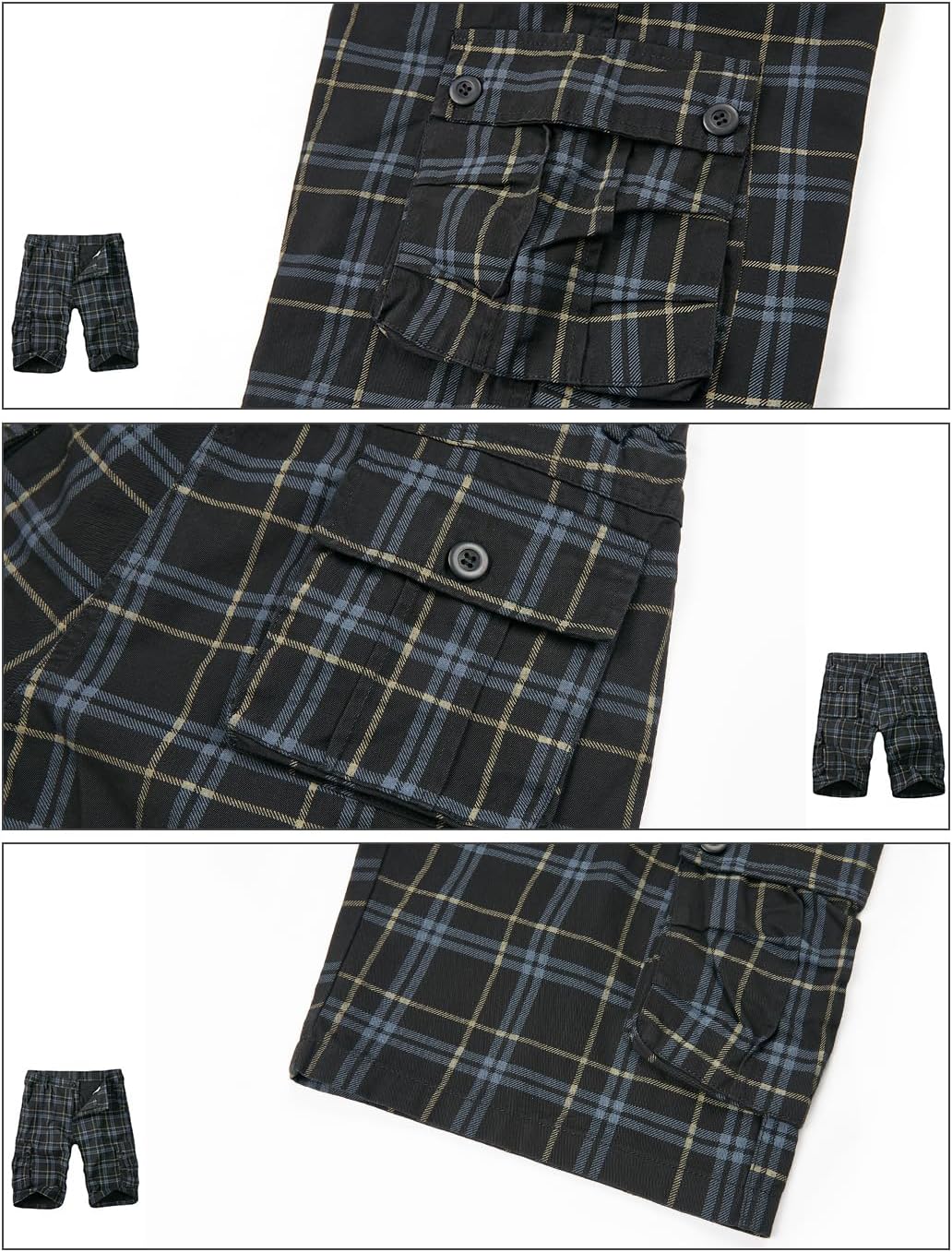 iCKER Multi-Pocket Cotton Cargo Shorts – casual comfort with camo flair