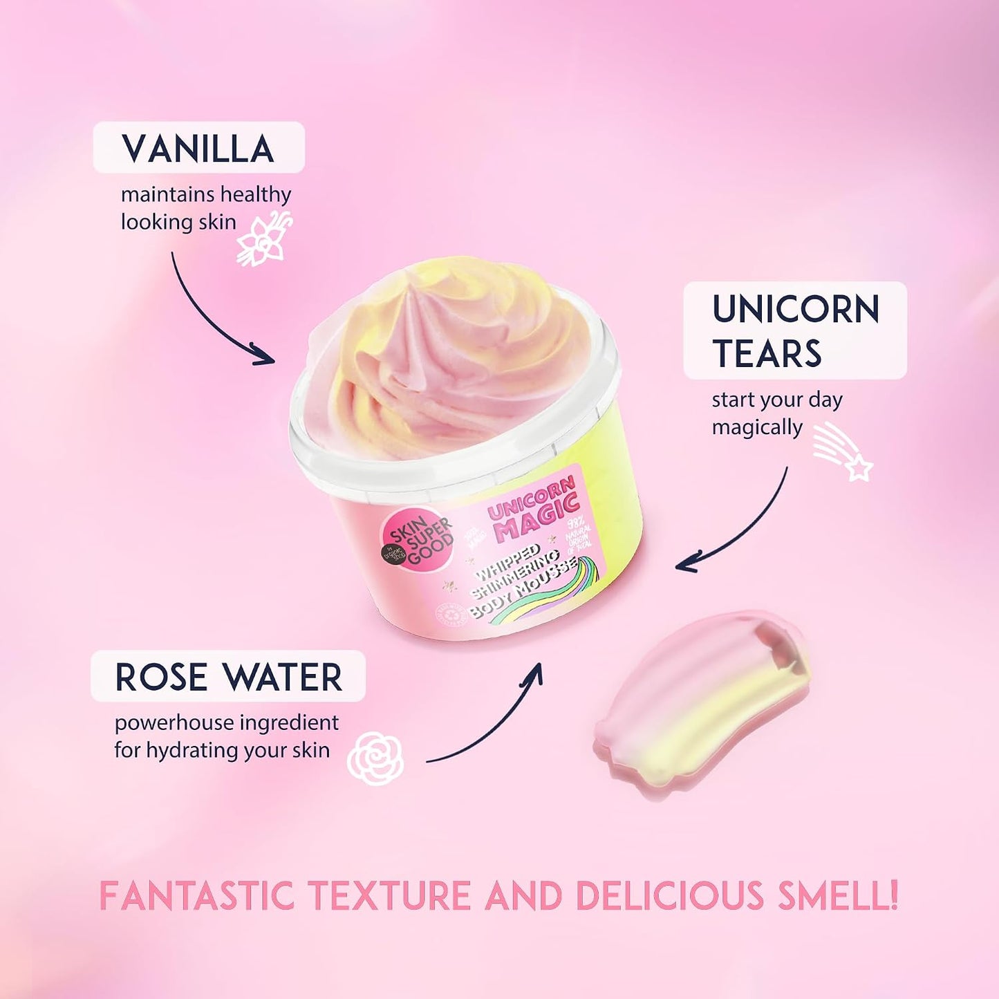 Organic Shop Body Mousse Unicorn Magic Whipped Shimmering, 250 ml
