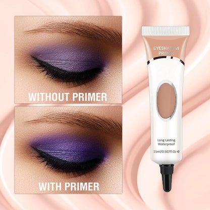 LYNTYAOU Eyeshadow Primer, Eye Primer, Long Lasting Waterproof Pigment Base for Eyeshadow, 24 Hours Smudge-proof Professional Primer Cream, Enhance Eye Color Cut-crease Eye Makeup(Skin Color)