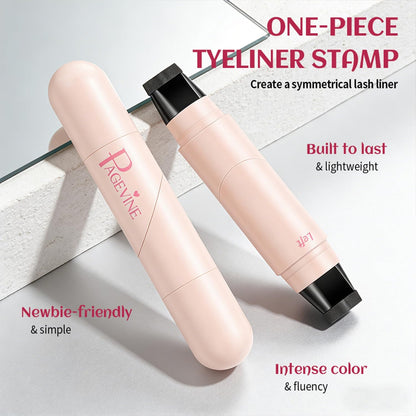 Dual Head Winged Eyeliner Stamp Pen with Left Right Wing Stamp | Black Liquid Eyeliner Smudge Proof Waterproof Long Lasting Quick Dry Eye Liner, Easy Cat Eye Makeup for Beginners