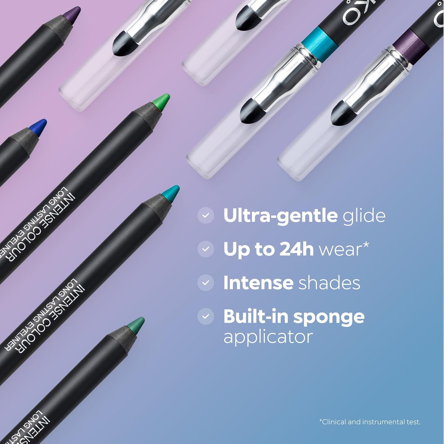 KIKO Milano Intense Colour Long Lasting Eyeliner 16, Intense And Smooth-Gliding Outer Eye Pencil With Long Wear