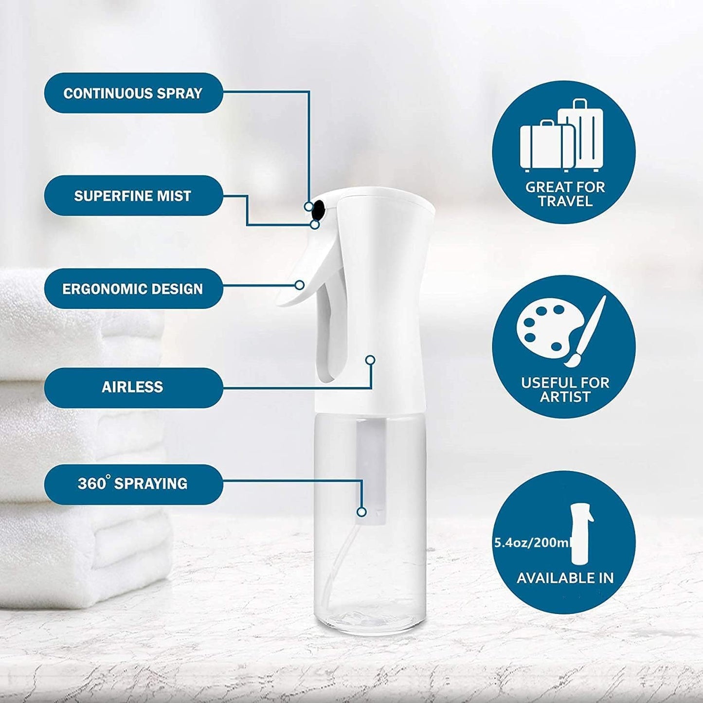 200ml Hair Oil Applicator Bottle,Spray Bottles for Hair Continuous Ultra Fine,Spray Bottle Hair for Curly,Root Comb Applicator Bottle for Hair Colouring and Conditioning