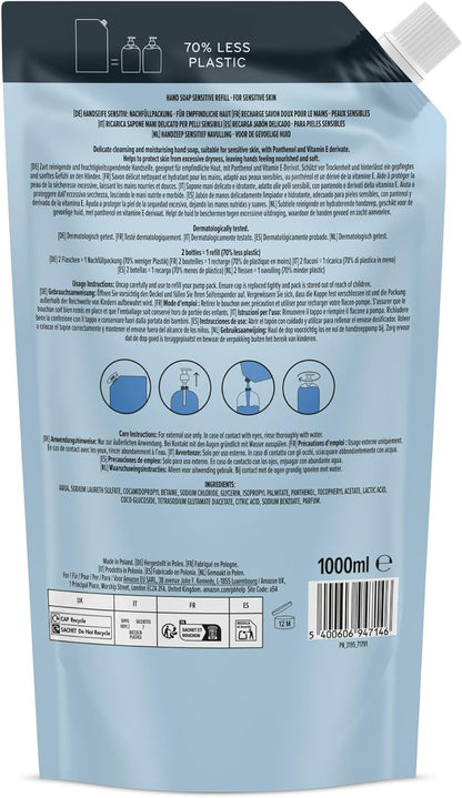 by Amazon Sensitive Hand Soap Refill, 2 x 1000ml