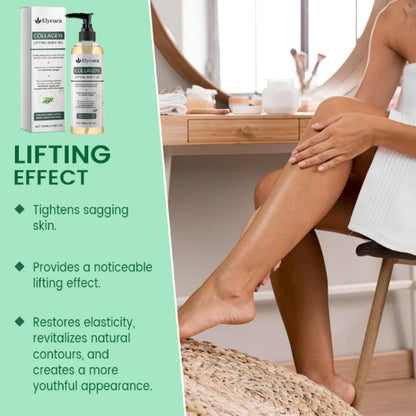 Oil, Collagen Lifting Body Oil for Skin Tightening, Firming Moisturizer, Nourishing Hydrating Massage Oil for Neck, Chest, Arms, Thighs, Mature Skin Care，1