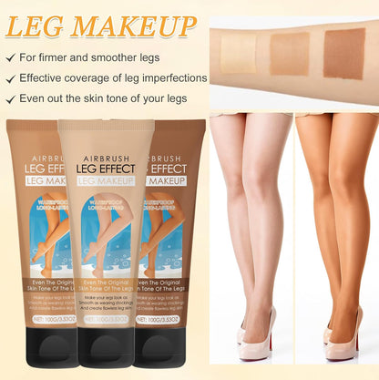 Waterproof Leg Makeup, No Transfer Full Coverage Body Foundation - Flawless Lotion for Veins, Scars, Tattoo Cover Up and Even Skin Tone (Fairest Glow)