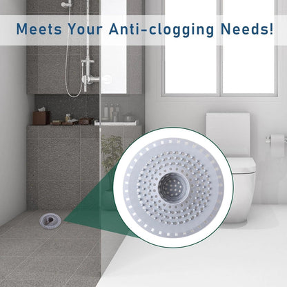 1 Pack Silicone Shower Drain Hair Catcher, Silicone Sink Strainer Protector Shower Drain Cover Hair Stopper Trap Sink Filter for Bathroom Bathtub Kitchen