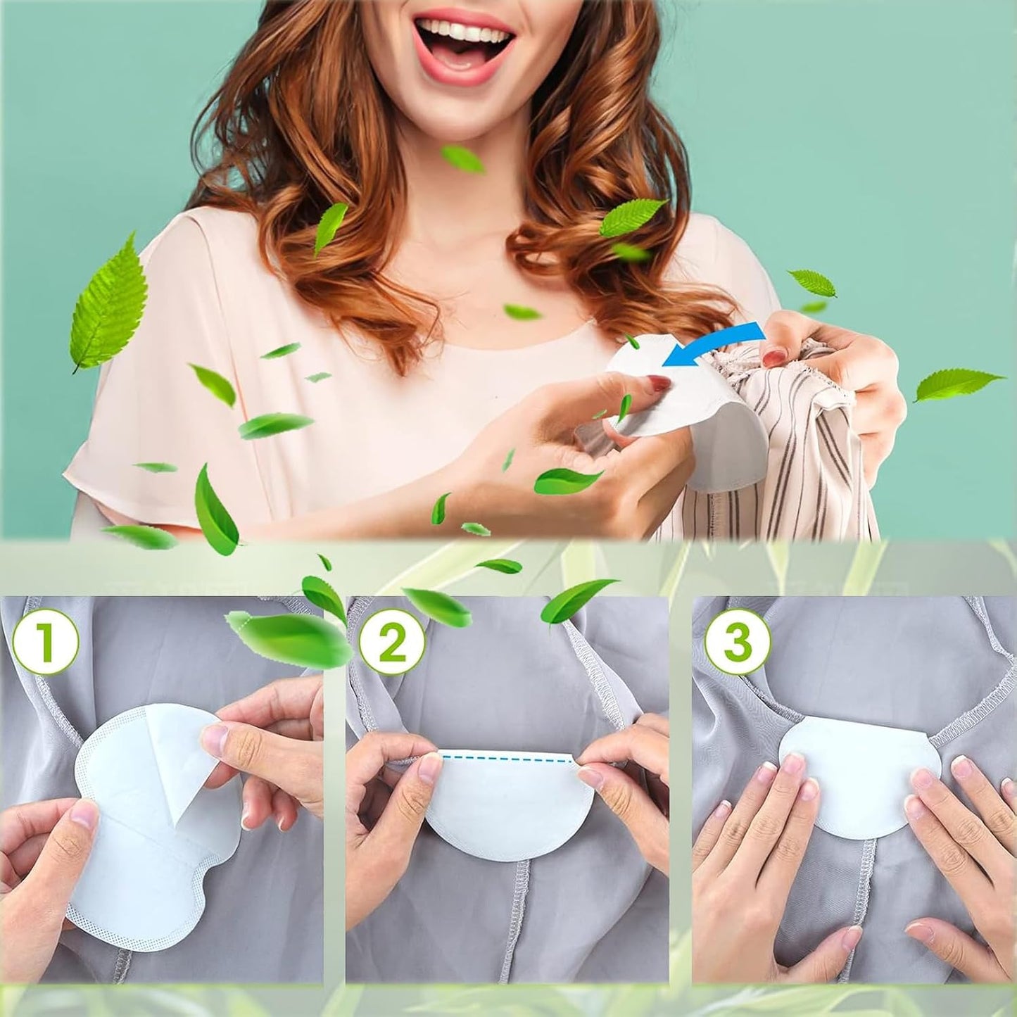 120 Pcs Sweat Patches For Underarms Women And Men Sweat Pads For Women/Armpit Sweat Pads Disposable, Keep Armpits Dry and Clothes Clean