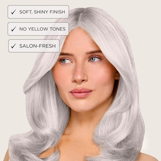 Jerome Russell Bblonde Maximum Blonde SILVER Toner | 75ml | Violet Pigments | Neutralises Yellow &amp; Brassy Tones | Cool Silver Blonde Results | Non-Permanent | Vegan Formula