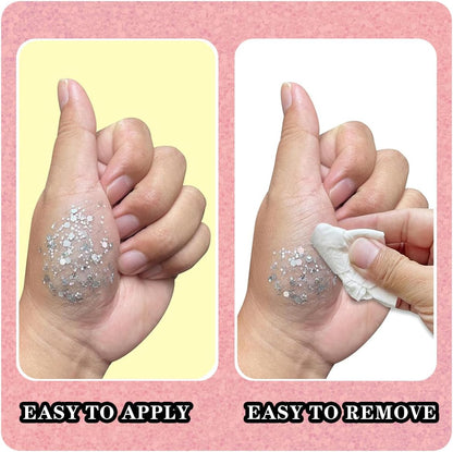 3 Color Face Body Paint, Face &amp; Body &amp; Eye &amp; Lip Festival Holographic Glitter for Party (3PCS)
