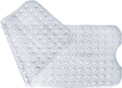 Pinzz Vinyl Non-Slip Bathtub Mat Anti Mould Shower Mat,Extra Long,100 * 40CM/16"*38", Powerful Suction Cup Gripping,Machine Washable, BPA Free, Non-Toxic, Phthalate free, Latex Free(Clear)