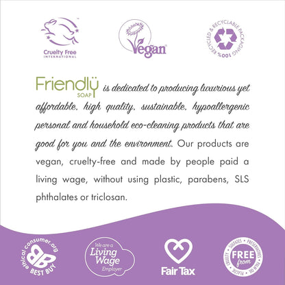 Friendly Soap - Peppermint &amp; Eucalyptus Shampoo Bar (95g), Nourishing, Natural Healthy Shine, Moisturising, Plant-Based, Cruelty-Free, Made By Hand, No SLS or Parabens, Sustainable, Vegan