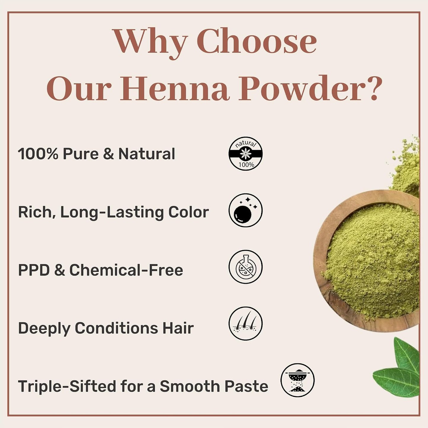 SAMYAM Pure Henna Powder - 200g Pack | Natural Hair Color, Triple Sifted Rajasthani Henna, PPD Free