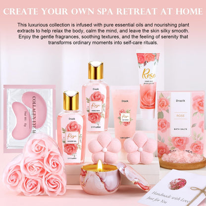 Birthday Pamper Gifts for Women, Unique Pamper Hampers Kit Self Care Package for Her, Relaxation Ladies Christmas Spa Gifts Sets Xmas Present Ideas for Women Best Friend Sister Bestie Mum