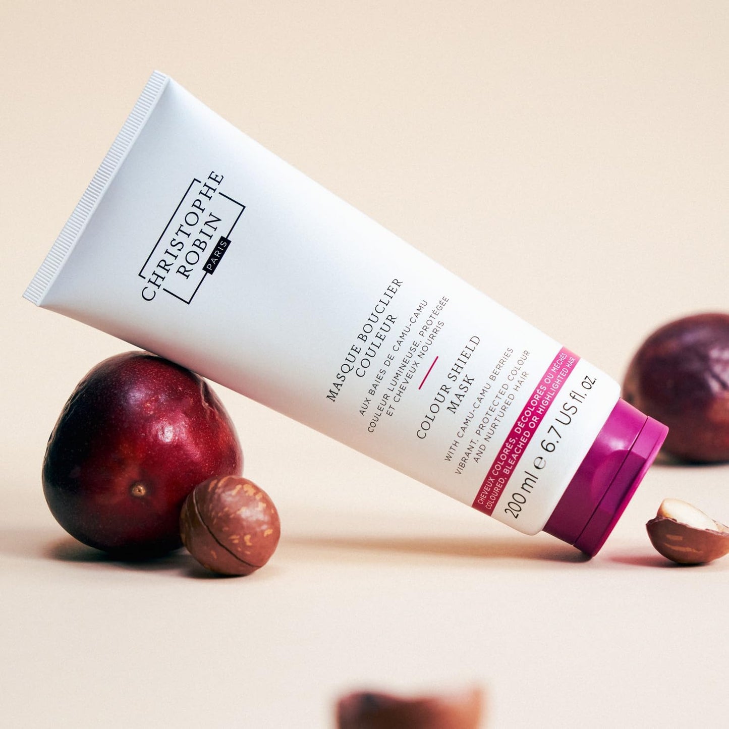 Christophe Robin Colour Shield Conditioner 200ml with Camu Camu Berries - Colour Protecting Treatment for Dyed, Bleached or Highlighted Hair