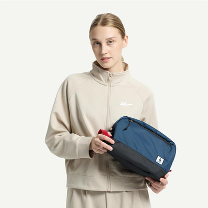 Travel Toiletry Bag 8L, Large Wash Bag with Waterproof TPU Wet/Dry Compartment