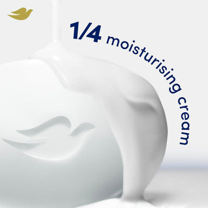 Dove Original Beauty Bar Soap with Moisturising Cream, Healthier-Looking Skin, 4 x 90 g