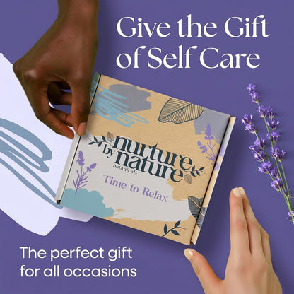 NURTURE BY NATURE Pamper Gifts for Women - 6 Pcs Relaxing Spa Gift Set with Lavender Pillow Spray, Bath Salts &amp; Bath Bomb - Valentines Gifts for Her, Mothers Day Mum Gifts, Birthday Gifts for Women