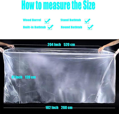 Disposable Bathtub Cover Liner 12 Individual Packs, Large (102x47') Bathtub Covers Liner Bag for Travel and Household, Portable Bath tub Liner Plastic Bag by Ausaulac