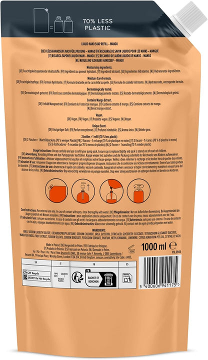 by Amazon Mango Hand Soap Refill, 2 x 1000ml
