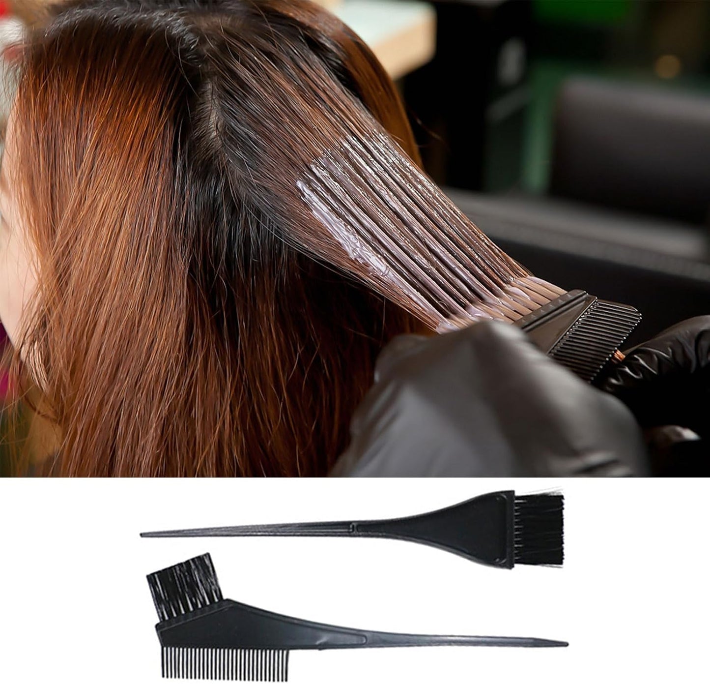 MIVAIUN 7Pcs Silicone Highlight Cap Kit Hair Color Reusable Highlighting Caps with Hook Salon Hair Dye Comb Hair Dye Brushes Shawl Gloves, Frosting Cap Set for Dyeing Hair (7Pcs)