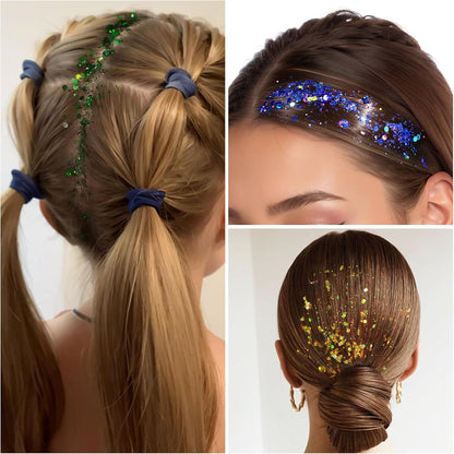 Teenitor Body Glitter Face Glitter Festival Hair Glitter Gel, 12 Colors of Glitter Gel for Face and Body Hair Makeup Rave