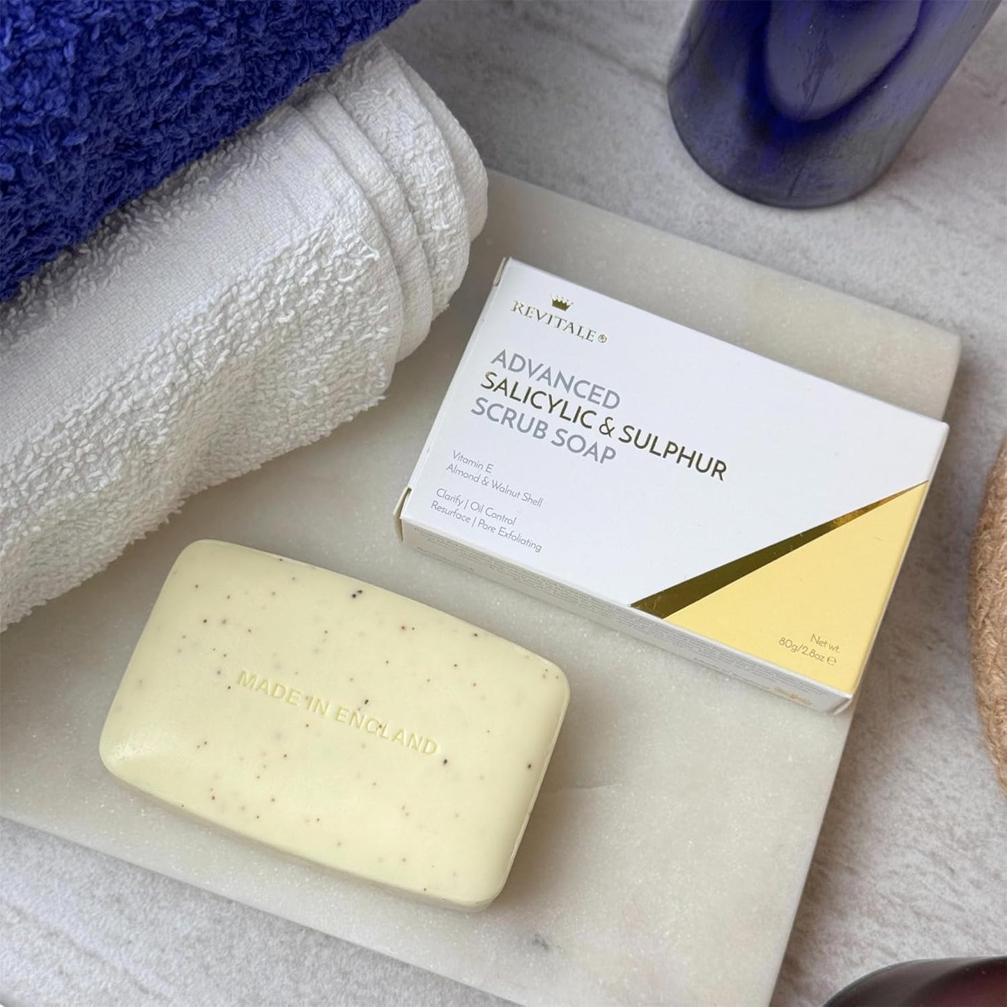 Revitale Advanced BHA Salicylic Acid &amp; Sulphur Scrub Soap – Clarifying Exfoliating Bar