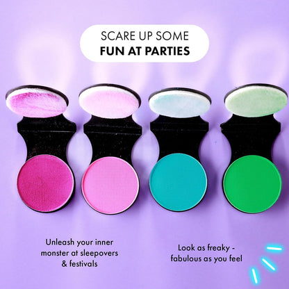 7th Heaven x Monster High Hair Chalk (Set of 4 Kids Chalk) Pink, Green, Blue and Purple Temporary Kids Hair Colour, Easy to Apply and Wash Out - Genuine 7th Heaven Haircare