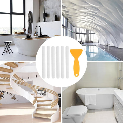 Giantree 24Pcs Shower Floor Non Slip Stickers, Transparent Anti Slip Showers Sticker, Showers Sticker for Safety Bathroom Tubs, Non Slips Stickers for Bath, Tub, Shower, Pool, Stairs, Kitchen