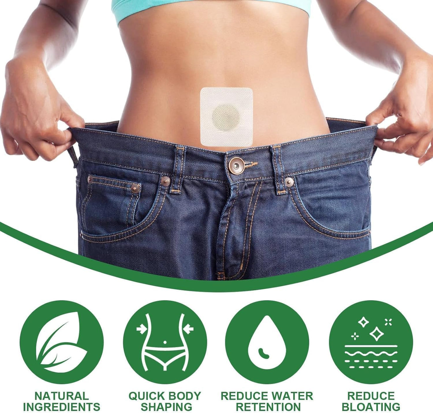 Weightloss Patche, Belly Patch, Body Care Patch, Support Weight Management and Body Shape, 50PCS | Plant-Powered Sweat-Activated Formula Gentle Warming Sensation for Waist, Abdomen &amp; Love Handle