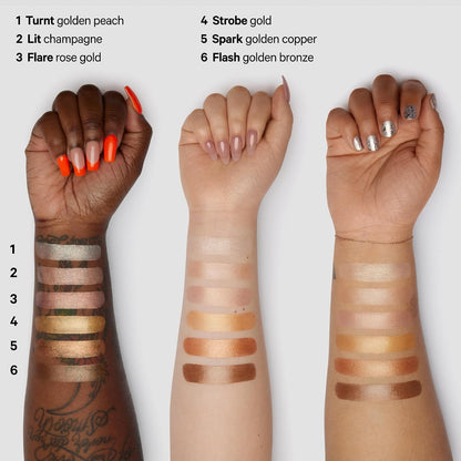 Milk Makeup Highlighter, Flash (Golden Bronze) - 0.21 oz - Dewy Cream Highlighter Stick - Blendable &amp; Buildable - 1,000 Swipes in Every Stick - All Skin Types - Vegan, Talc Free &amp; Cruelty Free