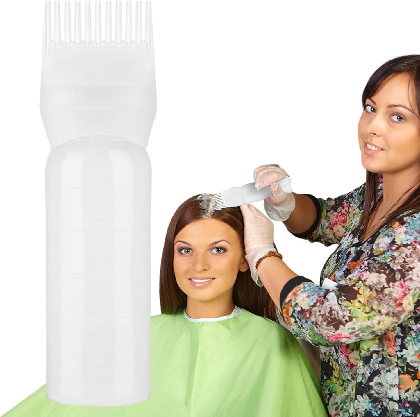 Hair Dye Brush, Lightweight Root Applicator, Shampoo Hair Color Oil Brush Tool with Graduated Scale, for Home Salons