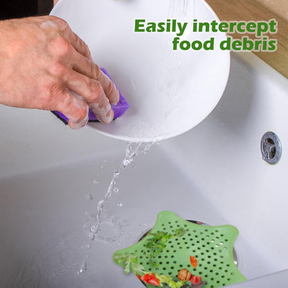 3 Pcs Silicone Drain Hair Catcher for Shower, Bathroom &amp; Kitchen, Sink Strainer with Suction Cups, Bathtub Drain Cover Hair Trap – Easy Install, Durable Filter (White, Blue, Green)