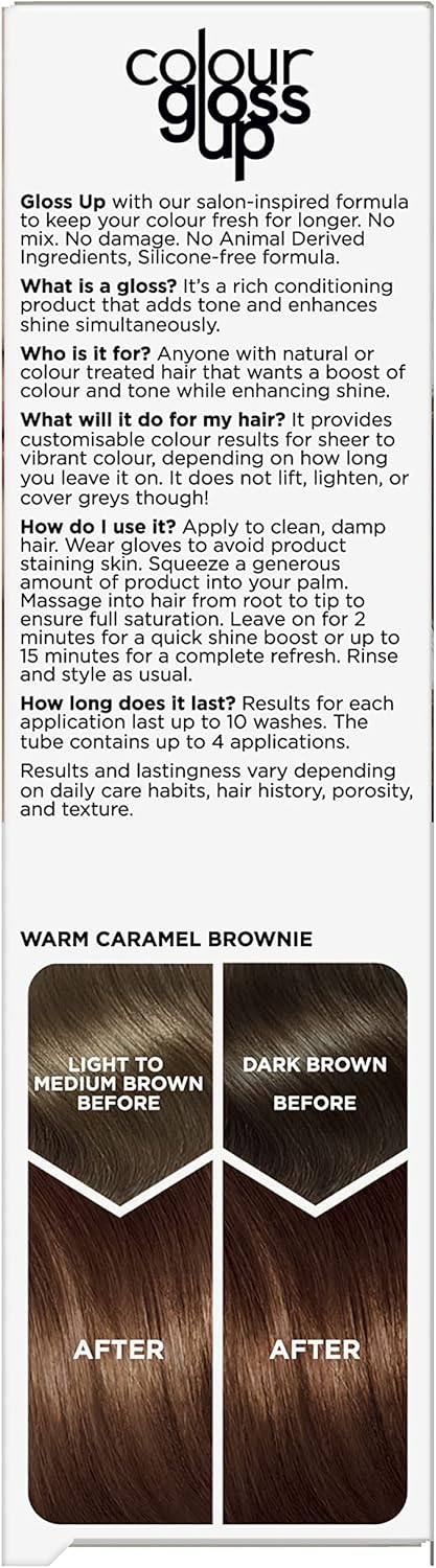 Clairol Colour Gloss Up Conditioner, Warm Caramel Brownie, 130ml