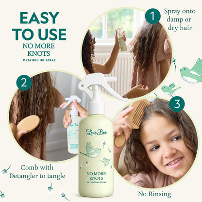 No More Knot Detangler Spray, Hair Detangler for Smooth Brushable Hair and Easy Knot Release (50ml)